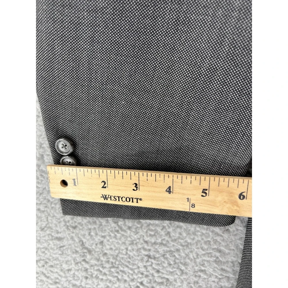 Hickey Freeman‎ Mens Gray Tasmanian Wool Blazer Sport Coat Two Button Jacket 42L